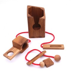 ROMBOL Flaschentresor – edler Tresor aus Holz fur Bierflaschen 0 Сейф для бутылок