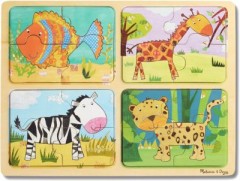 Melissa  Doug Natural Play Holzpuzzle Деревянный пазл Natural Play с изображением животных
