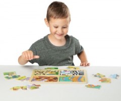Melissa  Doug Natural Play Holzpuzzle Деревянный пазл Natural Play с изображением животных