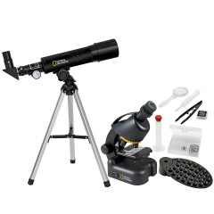 National Geographic Kompakt Teleskop + Mikroskop mit Smartphonehalterung Компактный телескоп + микроскоп с держателем для смартфона