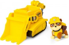 Spin Master PAW Patrol Baustellen-Fahrzeug mit Rubble-Figur (Basic Vehicle\/Basis Fahrzeug) Машина Щенячьего патруля на строительной площадке с фигуркой из щебня (базовая машина/базовая машина)