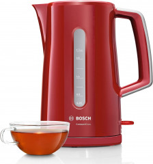 BOSCH BOSCH Wasserkocher 2400 W kabelloser Wasserkocher CompactClass, Wasserstandsanzeige Rot Чайник BOSCH 2400 Вт беспроводной чайник CompactClass, индикатор уровня воды