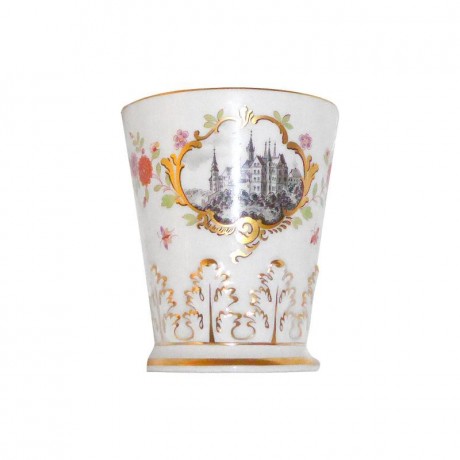Meissen Meissen  'Club Edition 1998/1999' Becher Albrechtsburg mit Zertifikat Кружка Meissen "Club Edition 1998/1999" Albrechtsburg с сертификатом