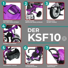 Miweba Kinderwagen Buggy Dreirad KSF10 Schieber Трехколесная коляска-коляска KSF10 Slider