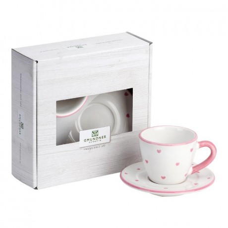 Gmundner Keramik Gmundner Keramik Herzerl Rosa Espresso for you Set 2-tlg. Набор Gmundner Ceramic Heart Pink Espresso for you, 2 шт.