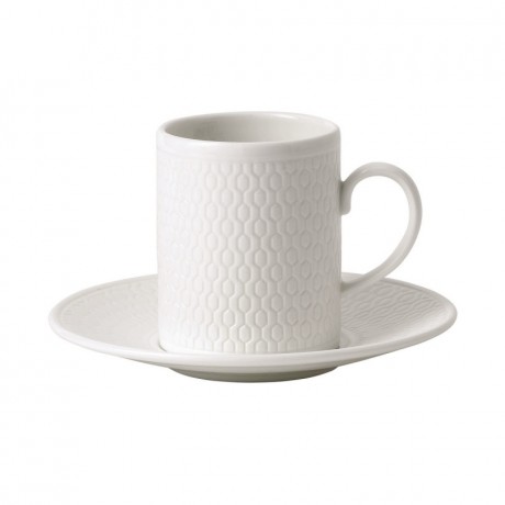 Wedgwood Wedgwood Gio weiss Espressotasse 0,07 L mit Untertasse 2-tlg Wedgwood Gio белая чашка для эспрессо 0,07 л с блюдцем 2 шт.
