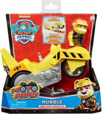Spin Master Paw Patrol Moto Pups Rubbles Motorrad mit Spielfigur Мотоцикл Paw Patrol Moto Pups Rubbles с фигуркой мини-куколки
