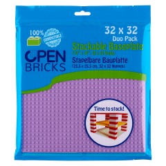 Open Bricks Baseplate 32x32 lavender (2) Опорная пластина 32x32 лаванда (2)