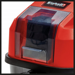 Einhell Einhell Nass-Trocken-Akkusauger TE-VC, Bequemes Verstauen des enthaltenen Zubehors direkt am Gerat  Беспроводной пылесос Einhell для влажной и сухой уборки TE-VC, удобное хранение прилагаемых аксессуаров прямо на устройстве.
