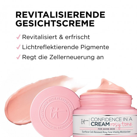 IT Cosmetics Confidence in a Cream Rosy Tone Gesichtscreme Confidence in a Cream Розовый тональный крем для лица