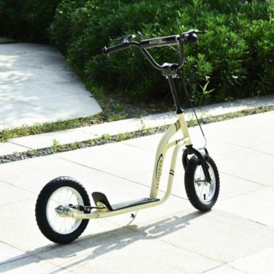 HOMCOM Tretroller mit Handbremse Скутер с ручным тормозом