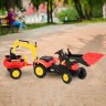 HOMCOM Tretbagger mit Frontlader Педальный экскаватор с фронтальным погрузчиком