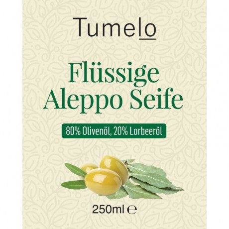 Tumelo Original Aleppo Seife Flussig 80% Olivenol, 20% Lorbeerol Olivenolseife Naturseife  Оригинальное жидкое мыло Aleppo 80% оливковое масло, 20% лавровое масло мыло с оливковым маслом, натуральное мыло