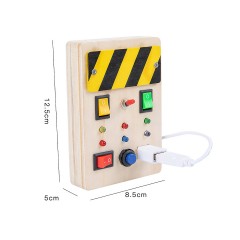 Vetaka Montessori Holzspielzeug An\/Aus Schalter fur Kinder Деревянная игрушка Монтессори с выключателем для детей.