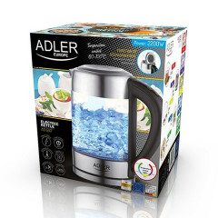 Adler Adler Wasserkocher AD 1247 Glas-Wasserkocher 1,7 L mit Temperatureinstellung Чайник Adler AD 1247 стеклянный чайник 1,7 л с регулировкой температуры