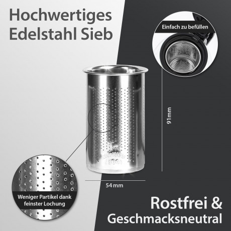 T24 T24 Wasserkocher Glasteekanne mit Edelstahl Teesieb  Uberhitzungsschutz, 1700 ml, 1700 ml  Чайник T24 стеклянный заварочный чайник с ситечком из нержавеющей стали с защитой от перегрева, 1700 мл, 1700 мл