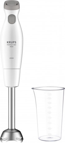 Krups Krups Stabmixer HZ4511 Perfect Mix 4000, 450 W, Purierstab, 2 Geschwindigkeiten, Edelstahlfuss, 2 Zelkrom Klingen  Ручной блендер Krups HZ4511 Perfect Mix 4000, 450 Вт, очищающий стержень, 2 скорости, основание из нержавеющей стали, 2 лезвия Zelkrom