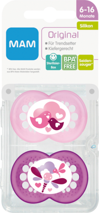 MAM MAM Оригинал ьный Силикон , 6-16 Год e, Mädchen, 2 штück, 2 st