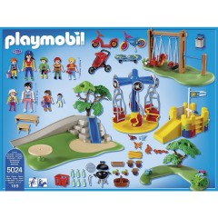 PLAYMOBIL Spielzeug\/Baukasten  Konstruktionsspielzeug\/Steckbausteine Playmobil 5024 Kinderspielplatz ab 5 Jahren blau Игрушки/конструкторы/вставные блоки Playmobil 5024 детская площадка от 5 лет синий