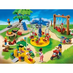 PLAYMOBIL Spielzeug\/Baukasten  Konstruktionsspielzeug\/Steckbausteine Playmobil 5024 Kinderspielplatz ab 5 Jahren blau Игрушки/конструкторы/вставные блоки Playmobil 5024 детская площадка от 5 лет синий
