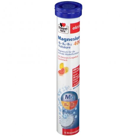 Doppelherz (Доппельхерц) aktiv Magnesium 400 + B1 + B6 + B12 + Folsaure Brausetabletten 15 шт