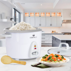 KeMar Kitchenware KeMar Kitchenware Reiskocher KRC-300 Cookinella, 700 W, Innentopf aus Edelstahl, Glasdeckel, Bambusloffel  KeMar Kitchenware рисоварка KRC-300 Cookinella, 700 Вт, внутренняя кастрюля из нержавеющей стали, стеклянная крышка, бамбуковая ло