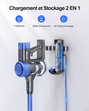 Laresar Laresar Akku-Hand-und Stielstaubsauger, Akku Staubsauger 450W/33000pa,Staubsauger Kabellos bis zu 55 Min. Laufzeit,Kabelloser Staubsauger,Touchscreen  Беспроводной ручной и стержневой пылесос Laresar, беспроводной пылесос 450 Вт/33000 Па, беспрово