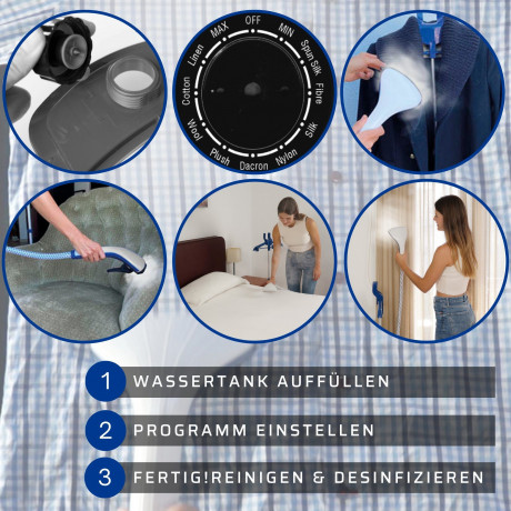 Best Direct® Best Direct® Dampfburste Steam Best®, 1950,00 W, Bugelsystem desinfizieren und bugeln, fur Kleidung, Polster, Teppiche  Паровая щетка Best Direct® Steam Best®, 1950,00 Вт, гладильная система для дезинфекции и глажки, для одежды, обивки, ковро