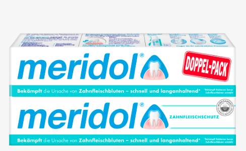 meridol Zahnpasta Doppelpack 2st (4х75ml), Меридол зубная паста против воспаления дёсен 4х75мл