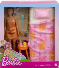 Mattel Barbie Mobel-Spielset Schlafzimmer mit Puppe Барби мебельный игровой набор для спальни с куклой