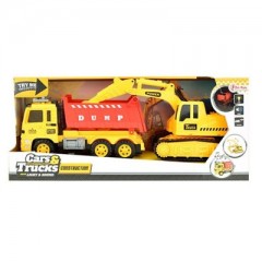 Toi-Toys Kipper-Lastwagen und Bagger Baustellenfahrzeuge Самосвалы и экскаваторы строительные машины