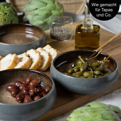 Moritz &amp; Moritz Moritz &amp; Moritz Dessertschale 4-tlg. REACTIV grau Десертная тарелка Moritz &amp;amp; Moritz 4 шт. РЕАКТИВНЫЙ