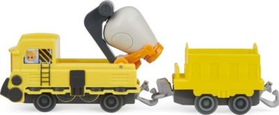 Spin Master Mighty Express Push-and-Go Zug Baut-es Bruno mit Guterwaggon Mighty Express Push-and-Go Train Build it Bruno with Goods Car