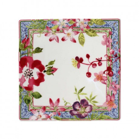 Gien Fayencerie Gien 'Millefleurs' Platte eckig klein 17 x 17 cm Gien "Millefleurs" Тарелка маленькая квадратная 17 x 17 см