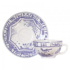 Gien Fayencerie Gien 'Oiseau Bleu monochrome' Fruhstucks-Obertasse 26 cl Gien &quot;Oiseau Bleu монохромный&quot; Чашка для завтрака 260 мл