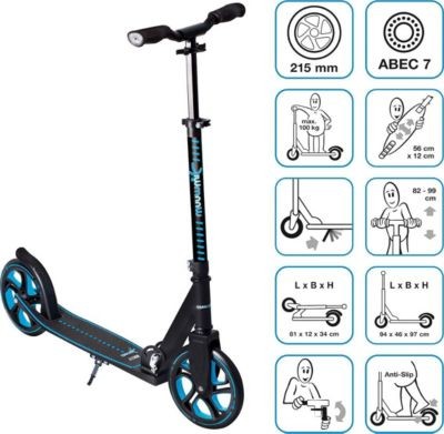 Muuwmi Muuwmi Aluminium Scooter Pro 215 mm Blau Muuwmi Алюминиевый самокат Pro 215мм Синий