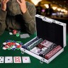HOMCOM Pokerkoffer mit 200 Chips Покерный кейс на 200 фишек