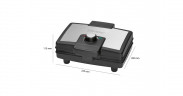 Clatronic Clatronic Waffelautomat WA 3606, Waffeleisen schwarz/edelstahl, 800 Watt  schwarz/edelstahl Вафельница Clatronic WA 3606, вафельница черная/нержавеющая сталь, 800 Вт