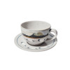 Чайная пара винтажная Mighland Stoneware &quot;Горный пейзаж&quot;, ручная роспись, керамика, Шотландия, 1960-70гг.
