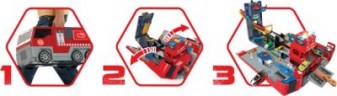 Dickie Toys Folding Fire Truck Playset Складной игровой набор для пожарной машины