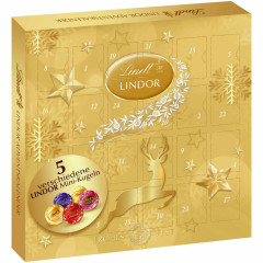 Lindt Lindor Mini Adventskalender, Адвент-календарь, 24 сладких сюрприза, 109 грамм