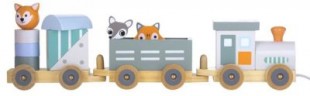 KINDSGUT Holz-Eisenbahn Spielzeugeisenbahnen Деревянные поезда Игрушечные поезда