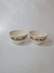 Pfalzkeramik Керамические миски/пиалы &quot;Фермерское хозяйство и Поля&quot;, 2шт х 13.8см x 8см, Германия, 1960-70гг.