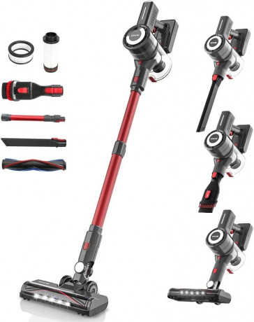 DIYUTO DIYUTO Akku-Hand-und Stielstaubsauger Ideal fur Hartboden, Teppiche, Tierhaare, beutellos, 33kPa Super-Saugleistung Laufzeit, 6-Stufen-Filtrations-Staubsauger  Беспроводной ручной пылесос DIYUTO, идеально подходящий для твердых полов, ковров, шерст
