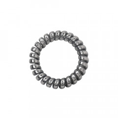 SOHO Metallic Spiral Haargummis Metallgrau Металлические спиральные резинки для волос