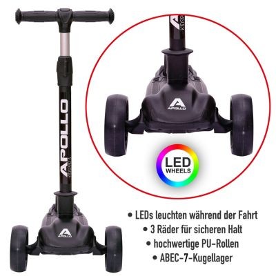 APOLLO LED Kinderscooter Kids pro 4 Светодиодный детский самокат Kids pro 4