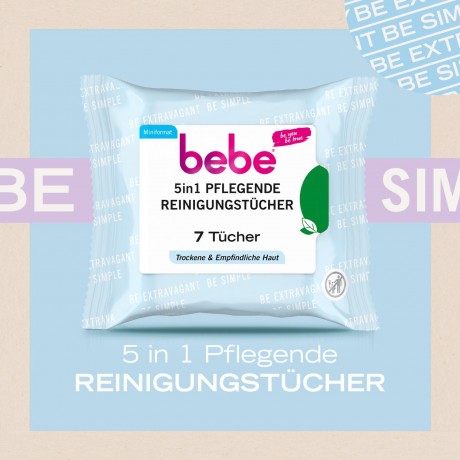 bebe 5in1 Pflegende Reinigungstucher Reisegrosse Ухаживающие чистящие салфетки 5 в 1, дорожный размер