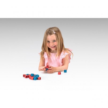 Wissner aktiv lernen Steckwurfel rot\/blau (30 Stuck) Кубики с прорезями красный/синий (30 шт.)