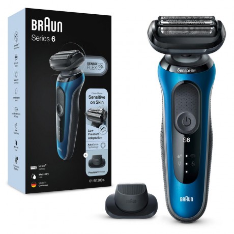 Braun Elektrischer Rasierer fur Manner quot;Series 6 60-B1200squot; in Blau  Электробритва мужская &quot;Series 6 60-B1200s&quot; в синем