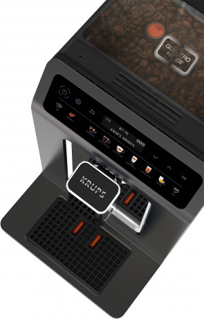 Krups Krups Kaffeevollautomat EA895N Evidence One, inkl. 250 gr ESPRESSO KAFFEE im Wert von UVP € 6,99  Полностью автоматическая кофемашина Krups EA895N Evidence One, включая 250 г КОФЕ ЭСПРЕССО — рекомендуемая розничная ена 6,99 евро.